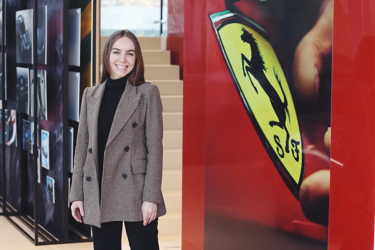 Lena Mikhailova at the Ferrari showroom